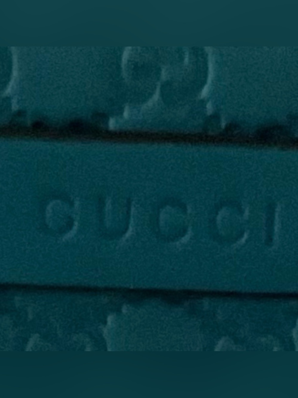 Gucci Guccissima Zip Around Teal Wallet - Picture 2 of 15